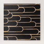 アールデコジオメトリ：金ゴールド水彩壁紙 ジグソーパズル (横)