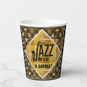 アールデコジャズイットアップホルン大晦日パーティー 紙コップ (正面)