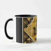 アールデコジャズサックス黒金ゴールド音楽 マグカップ (左)