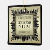 アールデコスアニバ結婚リーシャンパン金ゴールドギャツビー セラミックオーナメント (左)