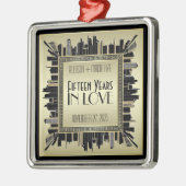 アールデコスアニバ結婚リーシャンパン金ゴールドギャツビー メタルオーナメント (左)