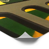 アールデコスタイリッシュインスパイア列車ポスター ポスター (角)