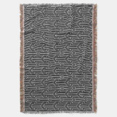 アールデコスタイリッシュシボロンジグザグザ スローブランケット (正面縦)