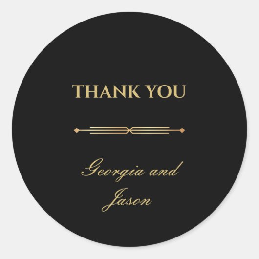 アールデコスタイリッシュラグジュアモダン結婚リー ラウンドシール (正面)