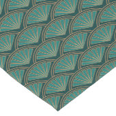 アールデコスタイルのティール（緑がかった色）緑色 ショートテーブルランナー (コーナー)