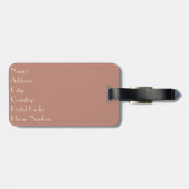 アールデコスタイルのバラ色 ラゲッジタグ (裏面横)