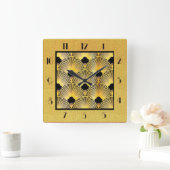 アールデコスタイルアクリル壁時計 スクエア壁時計 (ホーム)