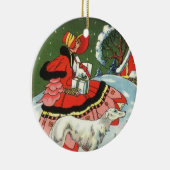 アールデコスタイルガールクリスマスアートオーナメント セラミックオーナメント (右)