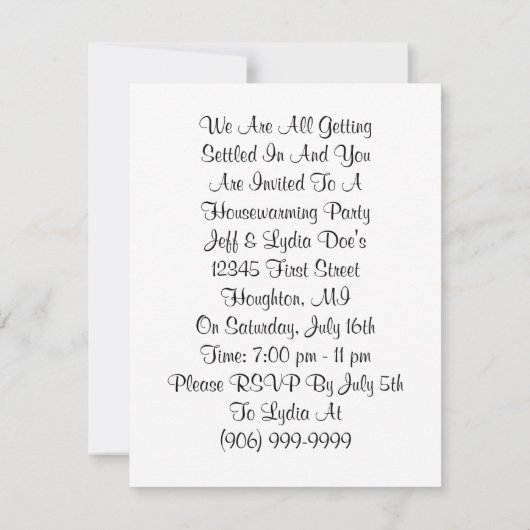 アールデコスタイルキャット~任意の大事な行事パーティの招待状 招待状 (裏面)