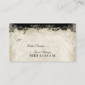 アールデコスタイルクジャックブラックテーブルナンバーカード プレイスカード (裏面)