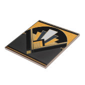 アールデコスタイルセラミック（黄金の粒） タイル (側面)