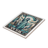 アールデコスタイルニューヨークイラストレーション タイル (側面)