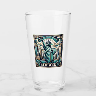 アールデコスタイルニューヨークイラストレーション タンブラーグラス
