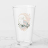 アールデコスタイルバードオブパラダイスデザイン タンブラーグラス (裏面)