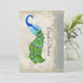 アールデコスタイルピーコックグレーヴィンテージレース 招待状 (スタンド正面)