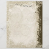 アールデコスタイルピーコックチョコレートヴィンテージレース (裏面)