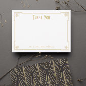 アールデコスタイルフラットサンキューノートカード サンキューカード