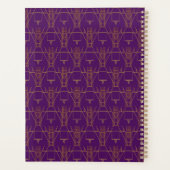 アールデコスタイルフラッパー女の子パープル金ゴールド2025 プランナー手帳 (裏面)