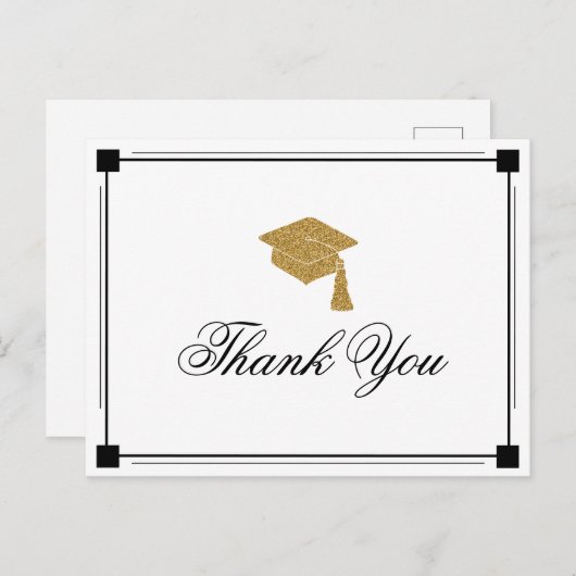 アールデコスタイル卒業ありがとう ポストカード (正面/裏面)