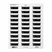 アールデコスタイル卒業パーティー住所 シール (フルシート)