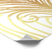 アールデコスタイル幾何学的シームレスパターン黒 ポスター (角)