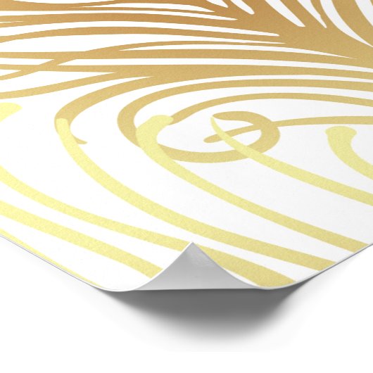 アールデコスタイル幾何学的シームレスパターン黒 ポスター (角)