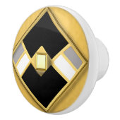 アールデコスタイル幾何学 セラミックノブ (右)