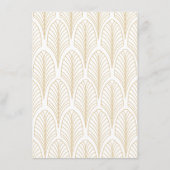 アールデコスタイル結婚の挿入カード エンクロージャーカード (裏面)