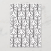 アールデコスタイル結婚の挿入カード エンクロージャーカード (裏面)