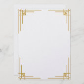 アールデコスタイル結婚式招待状 (正面/裏面)