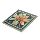 アールデコスタイル花模様セラミックタイル タイル (側面)