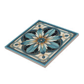 アールデコスタイル花模様セラミックタイル タイル (側面)