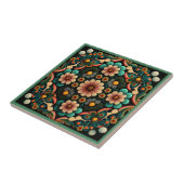 アールデコスタイル花模様セラミックタイル タイル (側面)