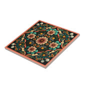 アールデコスタイル花模様セラミックタイル タイル (側面)