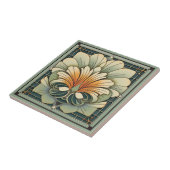 アールデコスタイル花模様セラミックタイル タイル (側面)