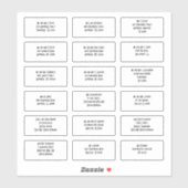 アールデコスタイル18ゲスト個人名アドレス シール (シート)