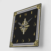 アールデコスタイル スクエア壁時計 (傾斜)