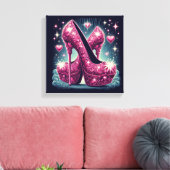 アールデコスタイルStiletoハイヒール キャンバスプリント (インサイチュ (リビング))