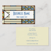 アールデコステンドグラス声明 名刺 (正面/裏面)