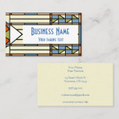 アールデコステンドグラス声明 名刺 (正面/裏面)