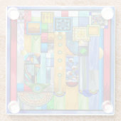 アールデコステンドグラス1 ガラスコースター (裏面)