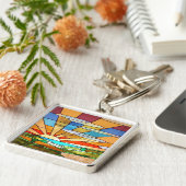 アールデコステンドグラス1 キーホルダー (側面)