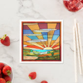 アールデコステンドグラス1 スタンダードカクテルナプキン (インサイチュ)