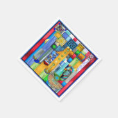 アールデコステンドグラス1 スタンダードカクテルナプキン (角)