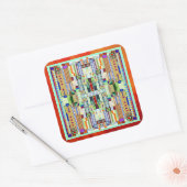 アールデコステンドグラス2 スクエアシール (封筒)