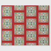 アールデコステンドグラス2 ラッピングペーパー (フラット)