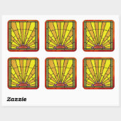 アールデコステンドグラス3シール スクエアシール (シート)