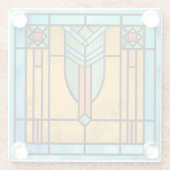 アールデコステンドグラス3 ガラスコースター (裏面)