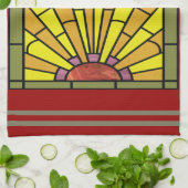 アールデコステンドグラス3 キッチンタオル (折り畳み)