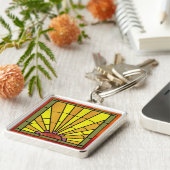 アールデコステンドグラス3 キーホルダー (側面)